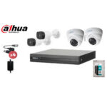 KIT-HDCVI 4CH 4MP - KIT HDCVI 2DOMO-2BULLET/4CH/4MP - DAHUA