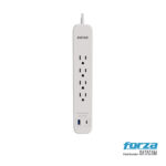 FSP-411USBCW - Protector Electrico 1625W/1000J, 4 tomas, 1-USBA, 1-USBC, 120V/240V FORZA