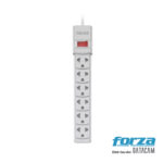 PS-001W - REGLETA DE 6 TOMAS FORZA BLANCO 220V FORZA